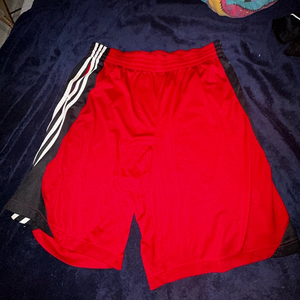 Adidas Red/Black w/ 3 White Stripes